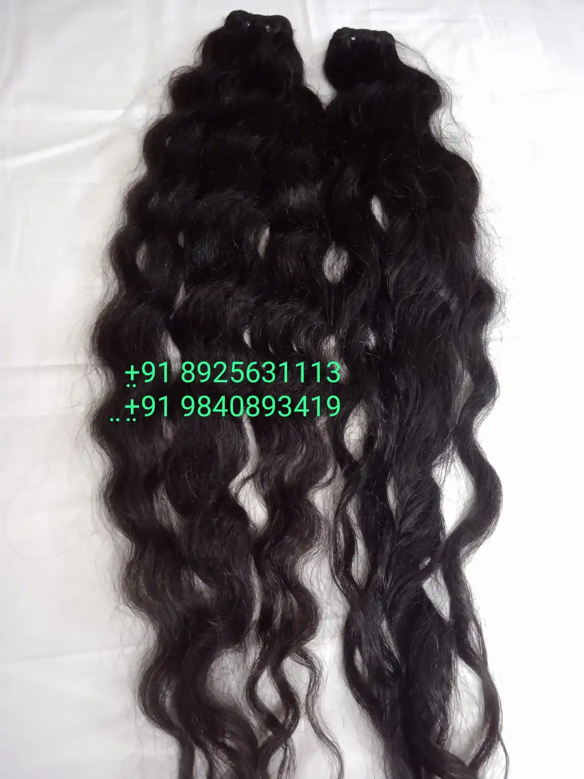 SINGLE DONOR UNPROCESSED RAW HAIR  INDIAN NATURAL WAVY TEMPLE HAIR