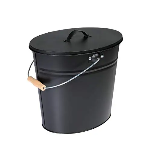 Iron Metal Ash Coal Bucket With Shovel For Home And Garden Patio Fire
