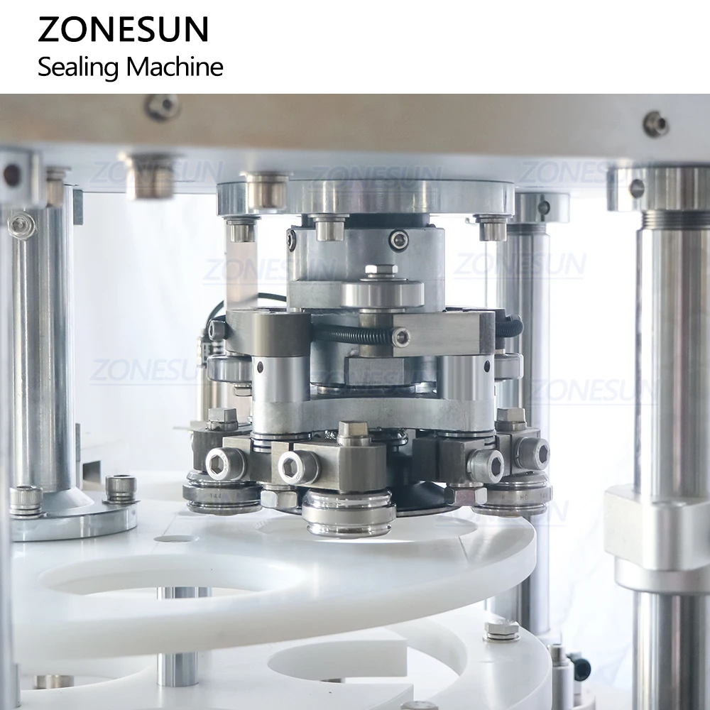 ZONESUN Full Automatic Round Fruit Juice Aluminum Tin Cans Food Canning Sealing Machine Tinplate Cover Capping Seamer Machine