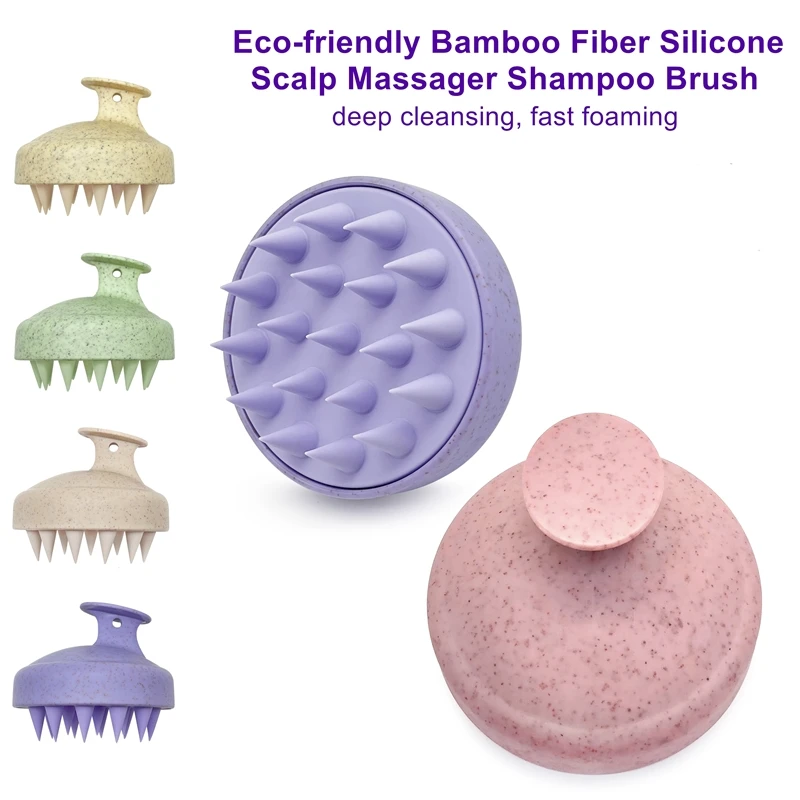 Eco-friendly Bamboo Fiber Biodegradable Soft Hair Scalp Massager ...