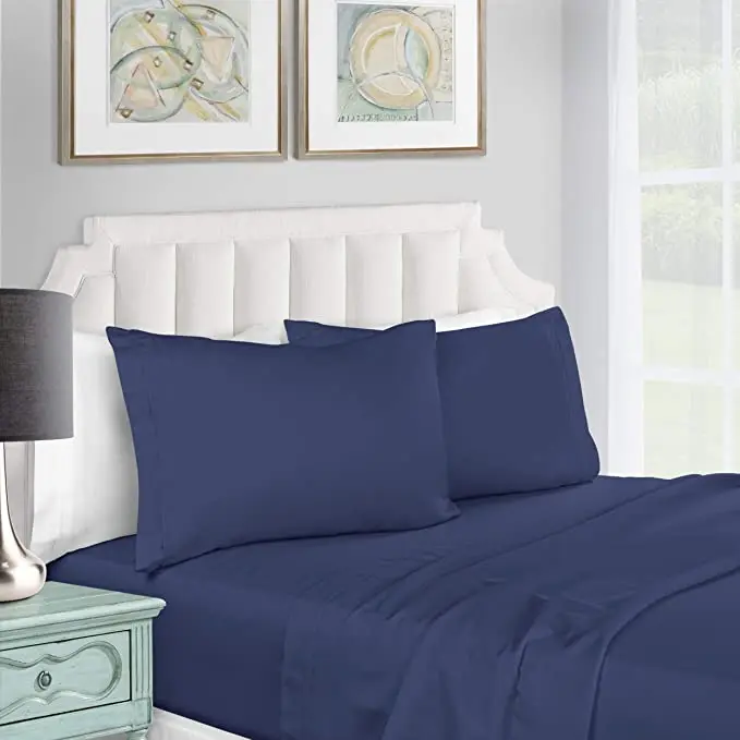 Натяжная простыня Премиум-качества для отеля, роскошное мягкое постельное белье с 1500 нитями, натяжная простыня с глубоким карманом до 16 дюймов, OEM ODM стиль