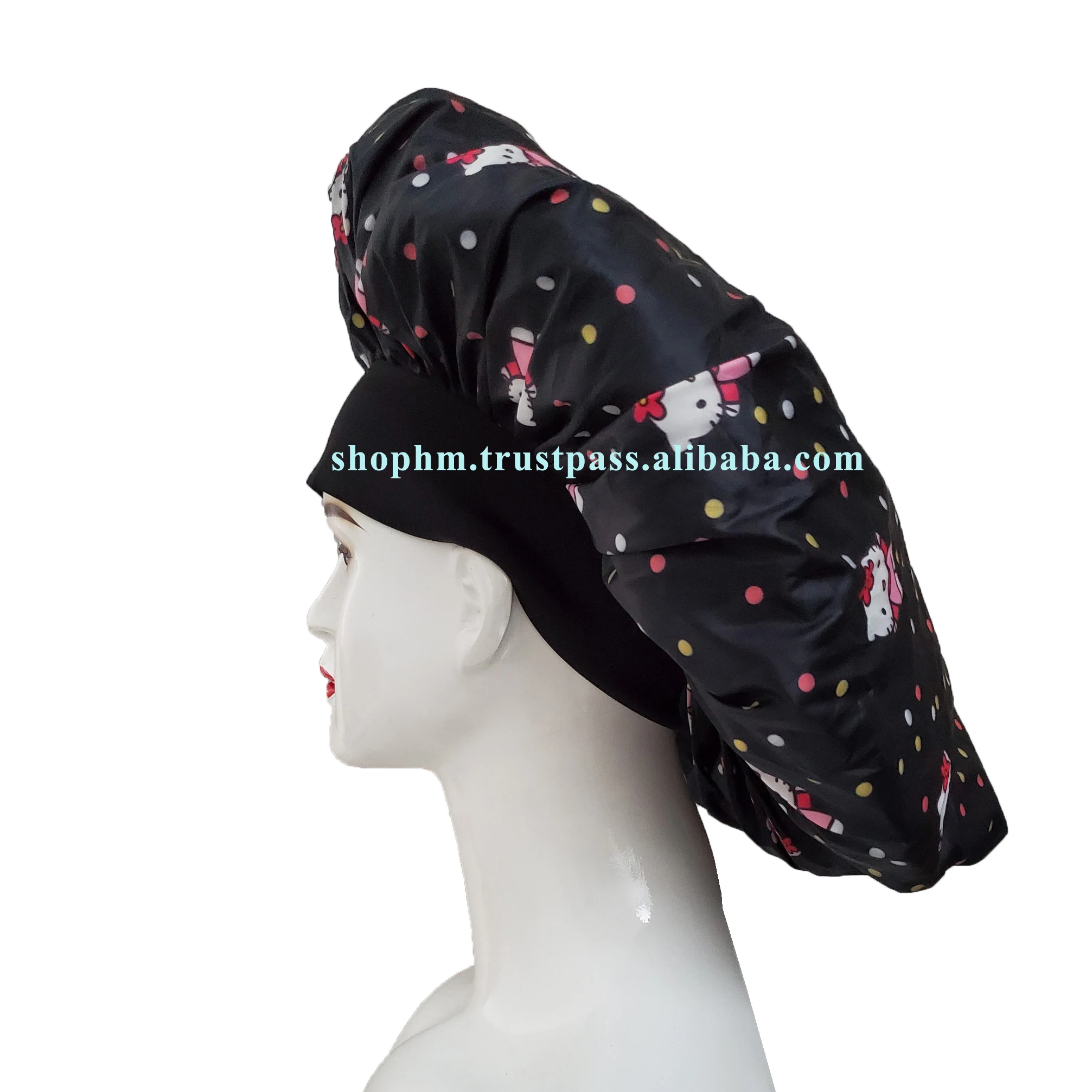 New Arrival Large Size Wide Band Satin Sleeping Ca P Adjustable Size Hat For Women