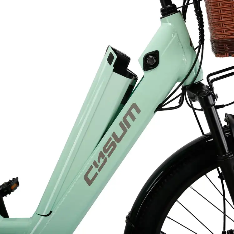 CYSUM X-City Women's Electric City Bike 26-Inch Aluminum with 250W 10Ah Motor Speed 25km/h EN Certified