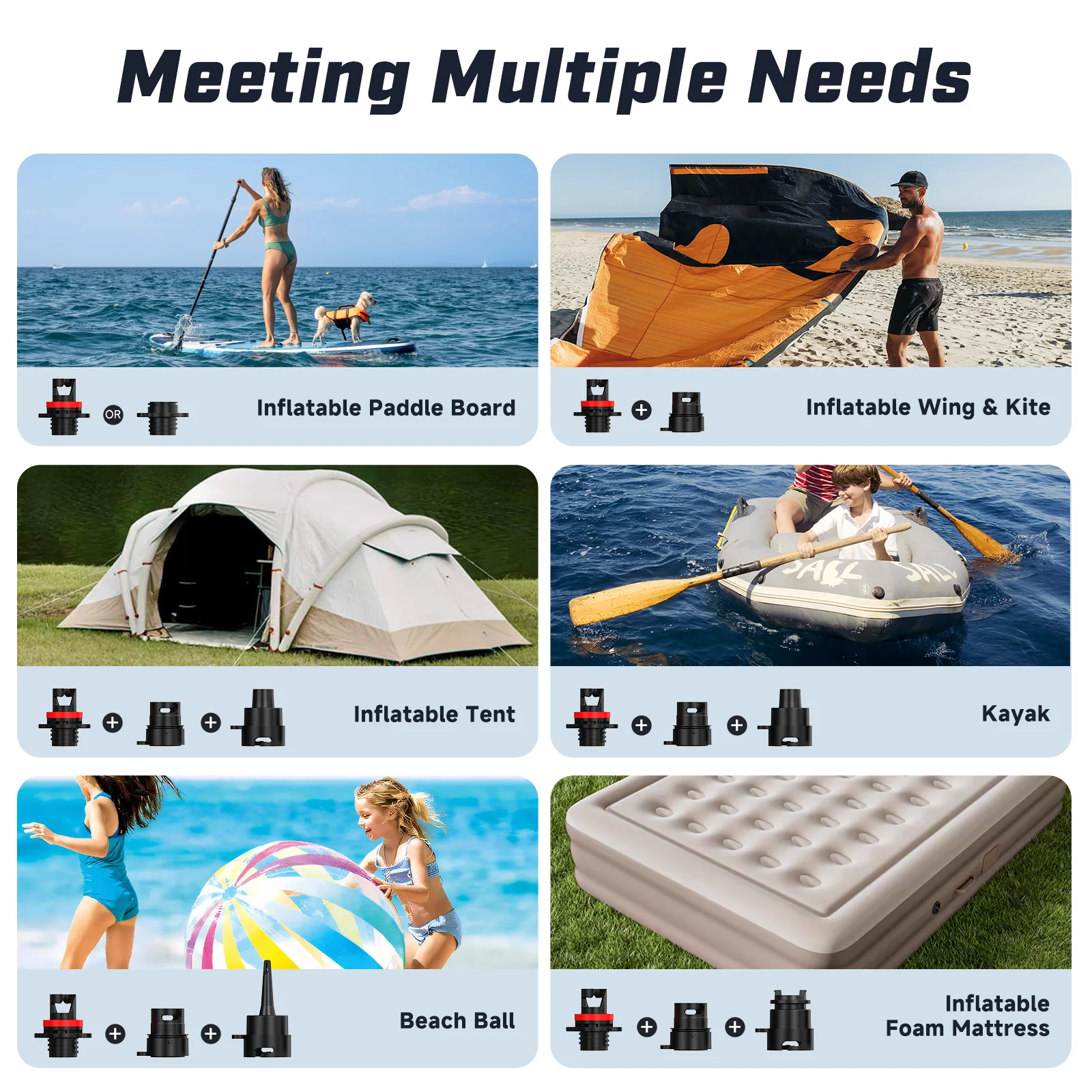 Intelligent Dual Stage Inflation Portable Mini Electric Sup Air Pump for Paddle Board