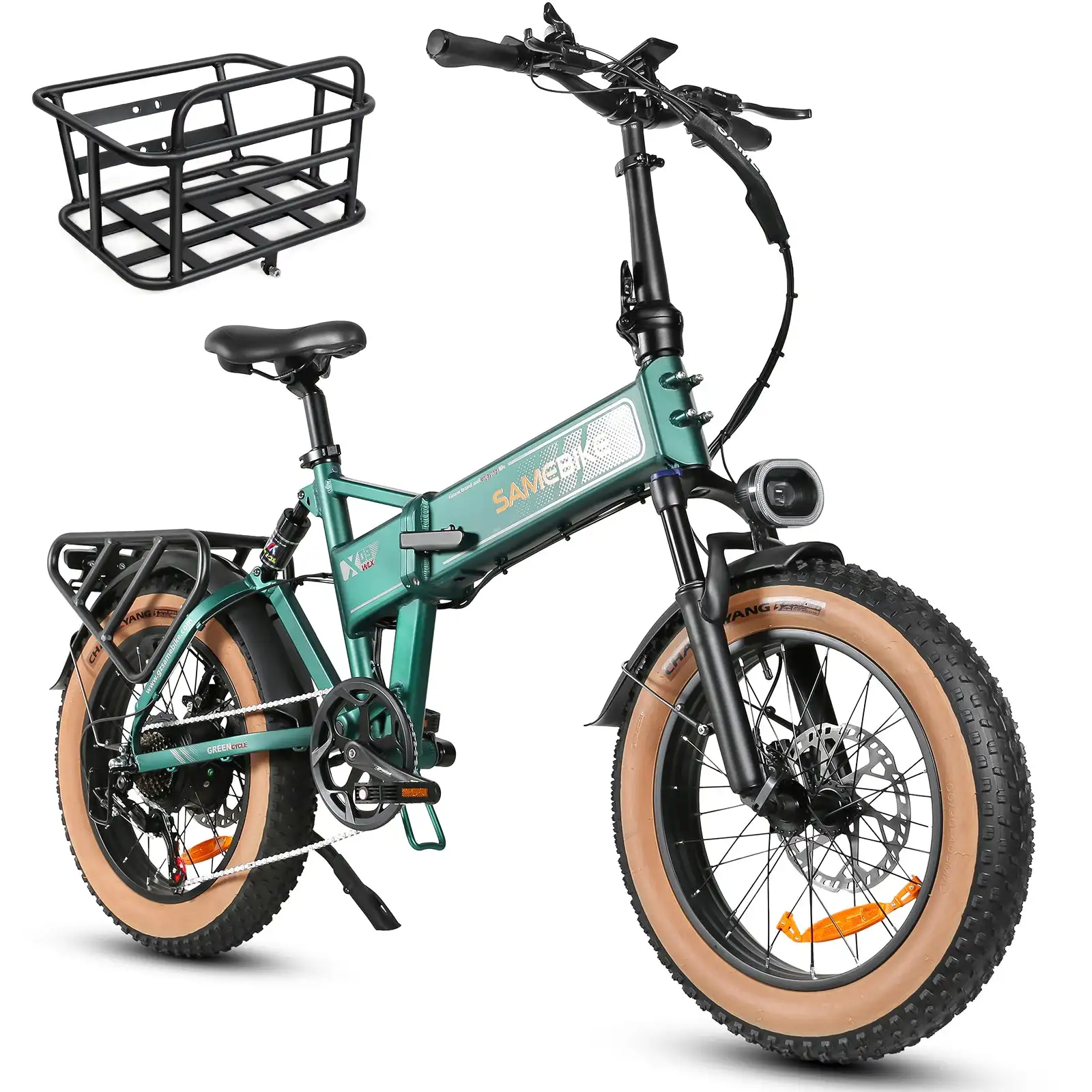 XWLX09-II 1000W Fat Tire Mountain E-Bike with 48v 15ah Battery Dual Suspension