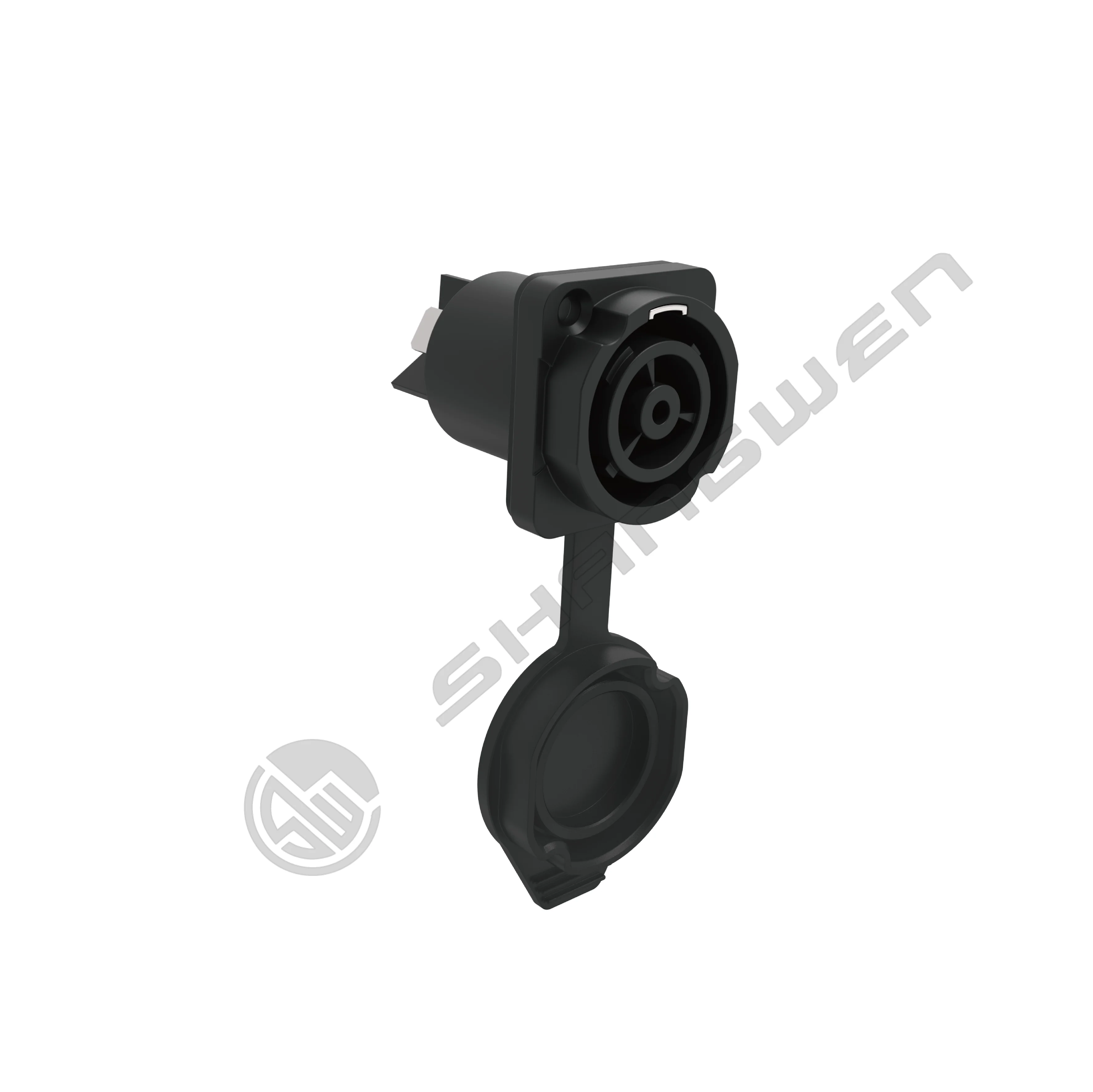 IP65 Outdoor PowerCon True1 Connector 3 Pin Female Chassis Socket with Waterproof Cable PC Housing Material Male Female Socket