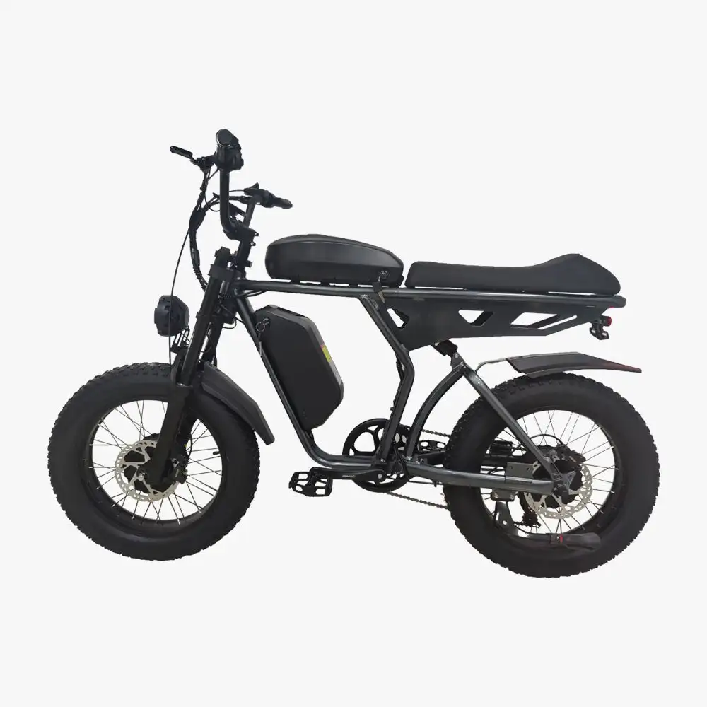 SMLRO U8 PLUS Dual Motor & Dual Battery (48V 21Ah & 19.2Ah) Electric Bike-2000W for 3000W Black/Yellow