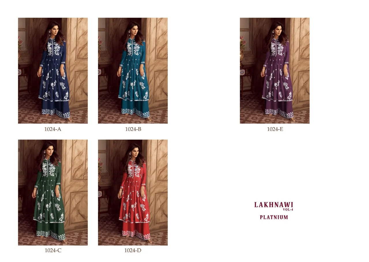 Islamic Pakistani Designer Rayon Embroidery Anarkali Kurti Palazzo Set for Womens Girls Wedding Party Function Wholesale Rate