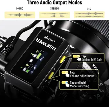 NEEWER CM28 Wireless Lavalier Lapel Microphone with Charging Case product image