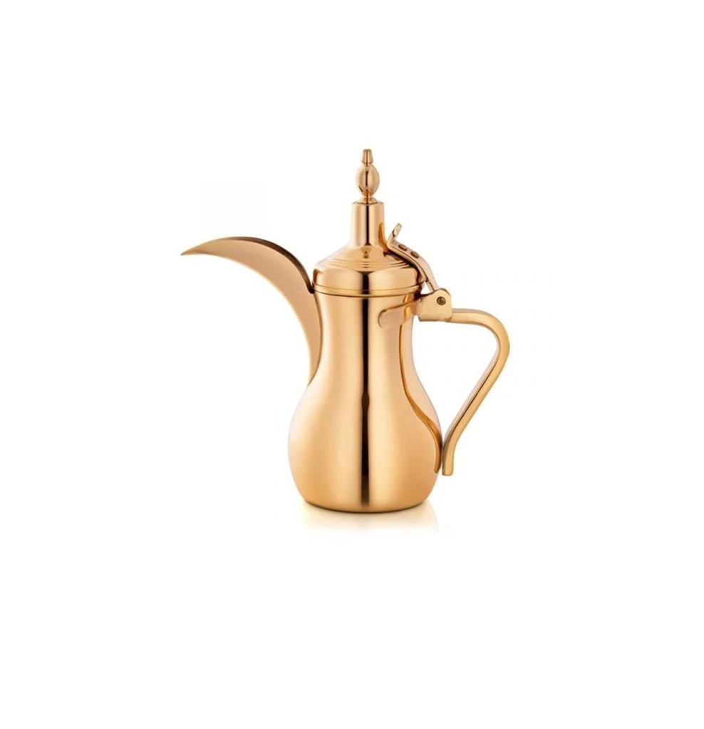 Luxurious Metal Shiny Teapot Customized Color Handmade Decorative Wholesale Dallah Table Top Affordable Metal Coffeepot