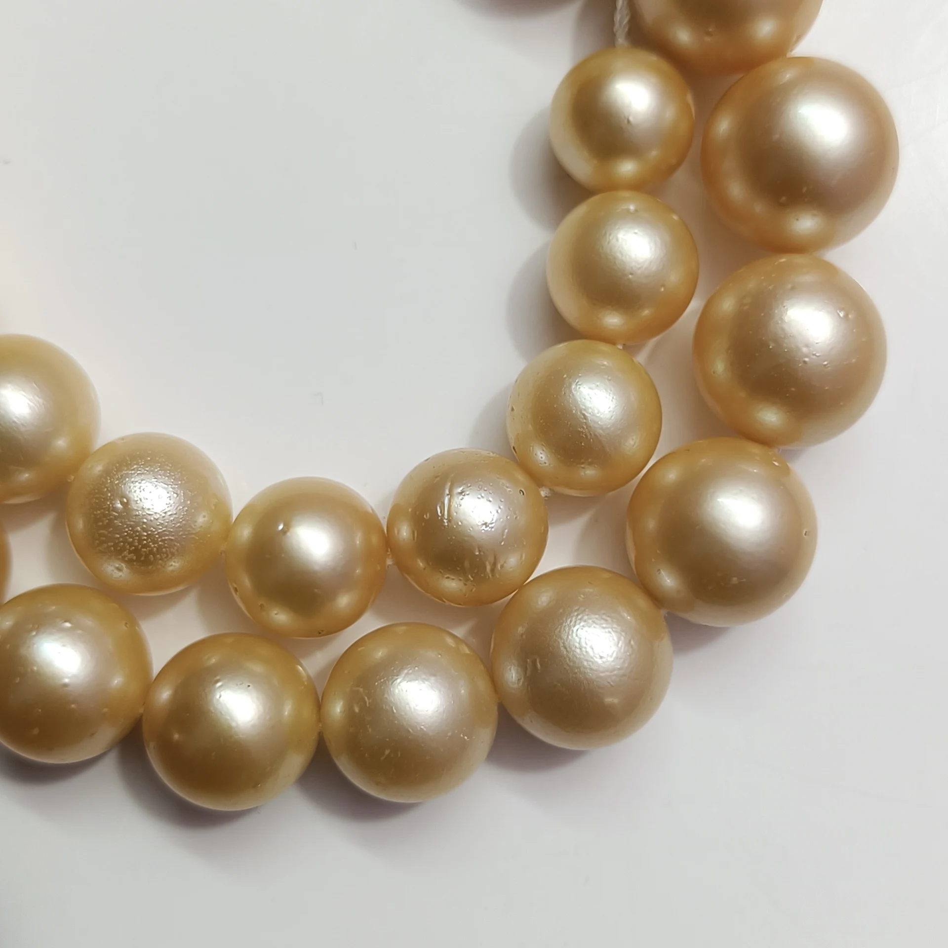 Extremely Rare Golden South Sea Pearl Beads For Jewelry Making 10-14mm ...