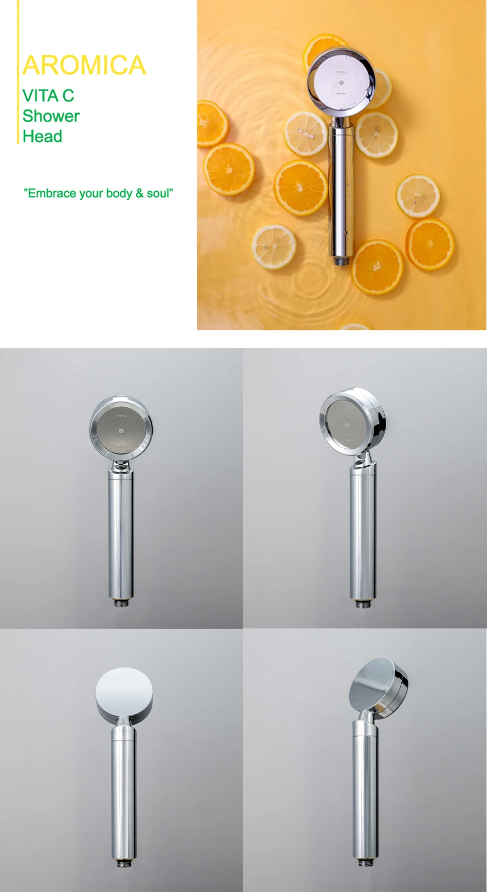 Heads Shower Aromica Filtered Shower Head Aro800 Water Saving Function