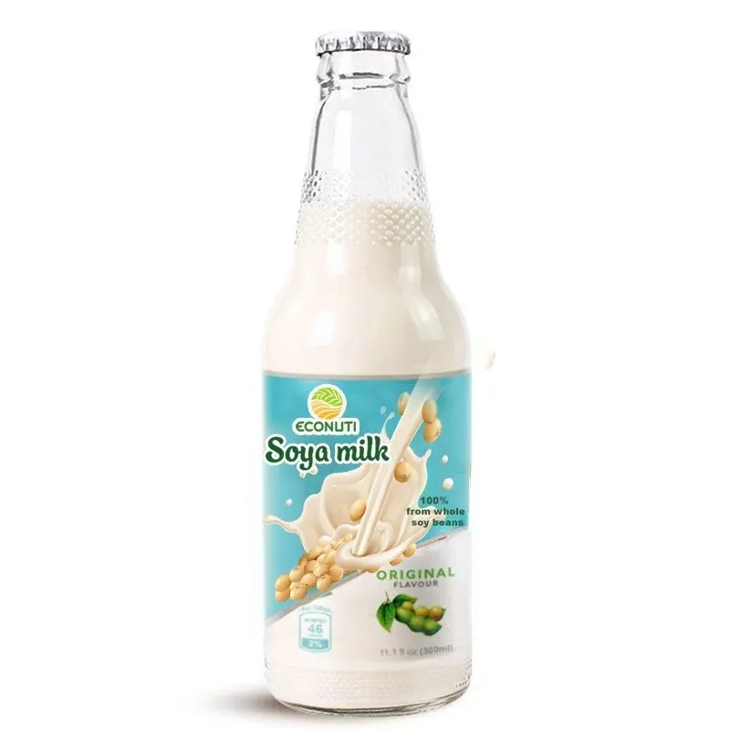 Soya Milk Original Flavor Glass Bottles 290ml Oem/odm Brand Name Made