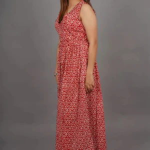 Beautiful Summer Cotton Dress Hand Print Hand Block Dress