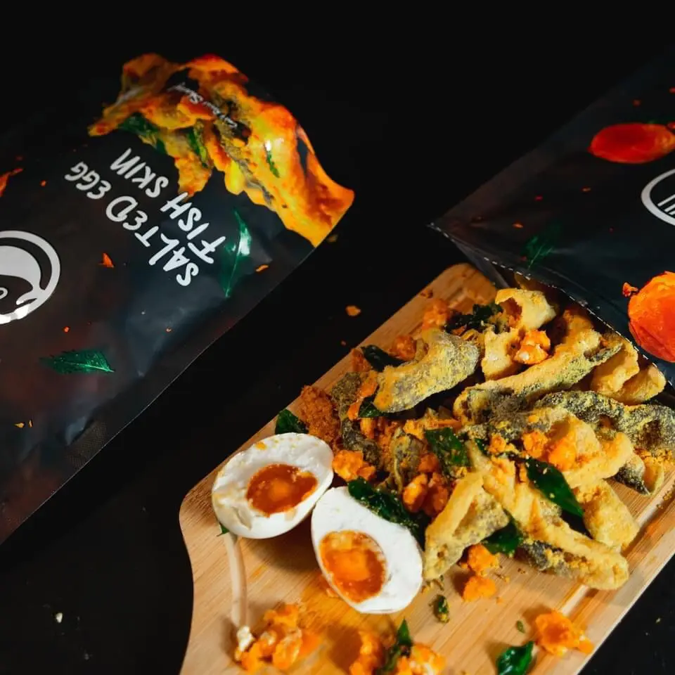 Oyu Premium Crunchy Salted Egg Fish Skin Salted Egg Yolk Crispy Texture 100g Shelf Life 12