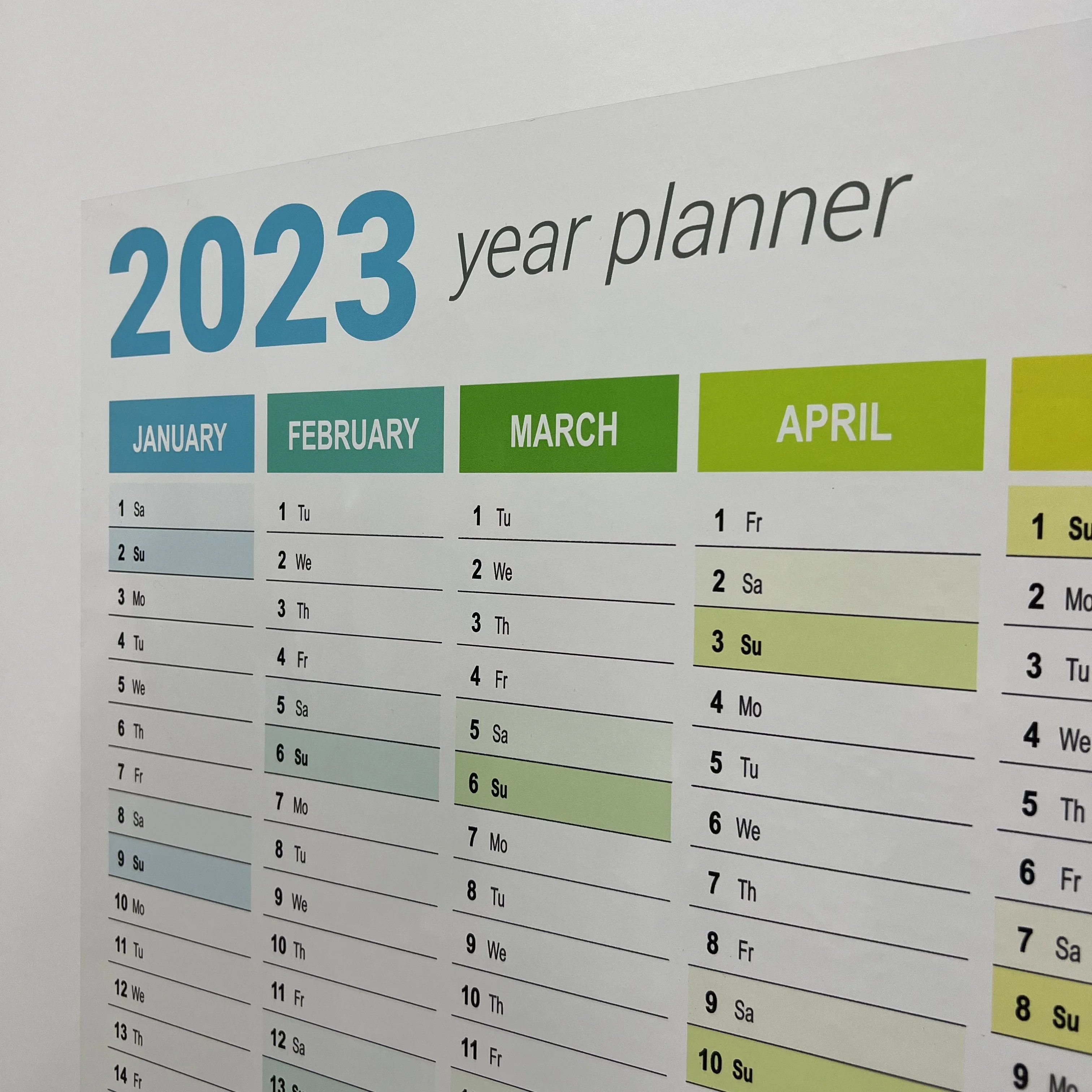 Dry Erase 2024 Calendar Annual Planner Model3 Reusable Durable Polystyrene Material Holds The