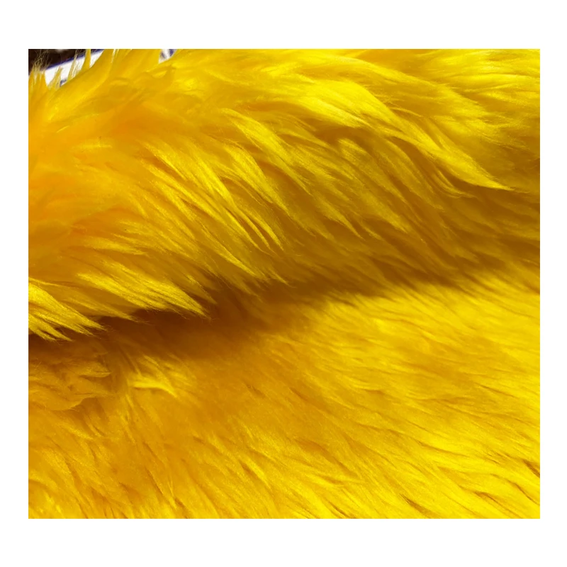 High Quality Long Pile Painted Plain Dyed Super Soft And Warm Golden