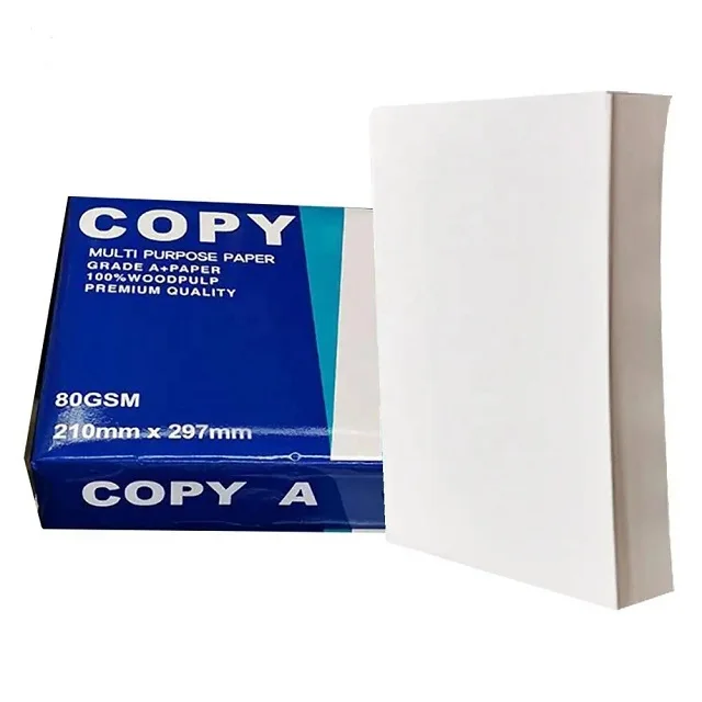 Wholesale Wood Pulp Double A Printing Paper White A4 Size 500 Sheets 70 75 80 Gsm Copy A4 Paper From Thailand Supplier