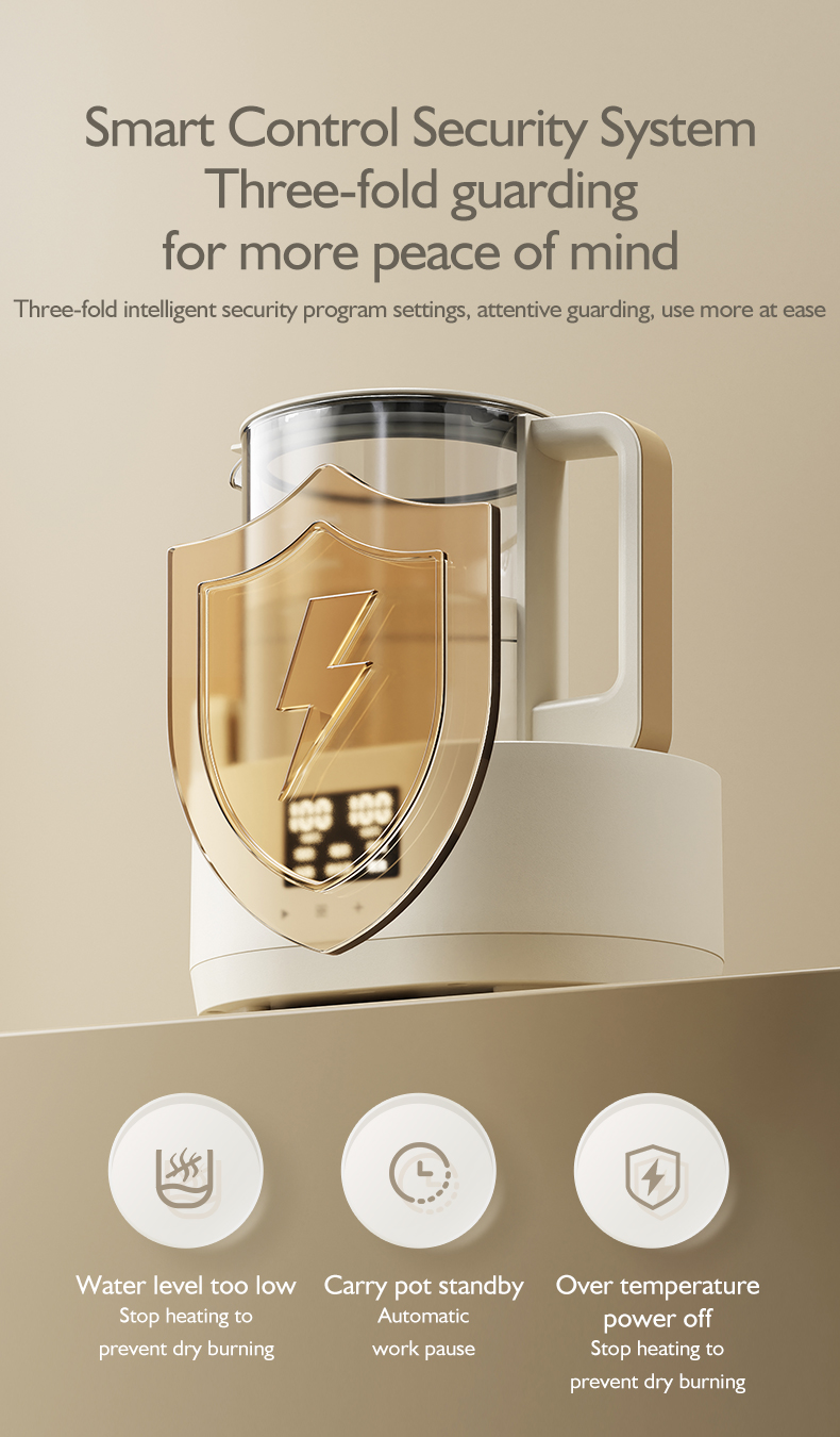 Digital Control Glass Kettle Baby Formula Maker Milk Heater Warmer