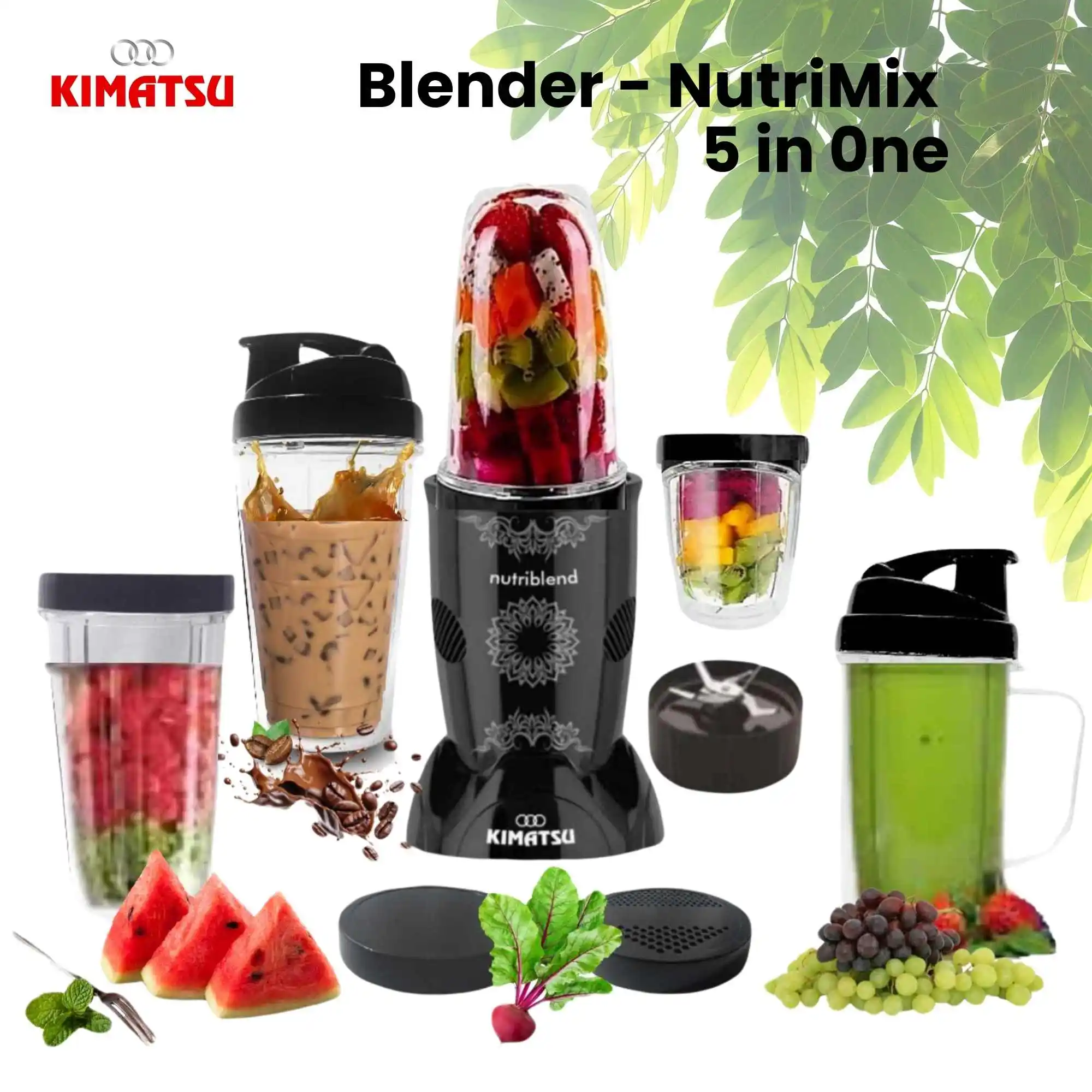5 in 1 NUTRI MIX  (Nutri Bullet - MIXER GRINDER) Housing Blending Mixer Blender Juicer Smoothie Maker