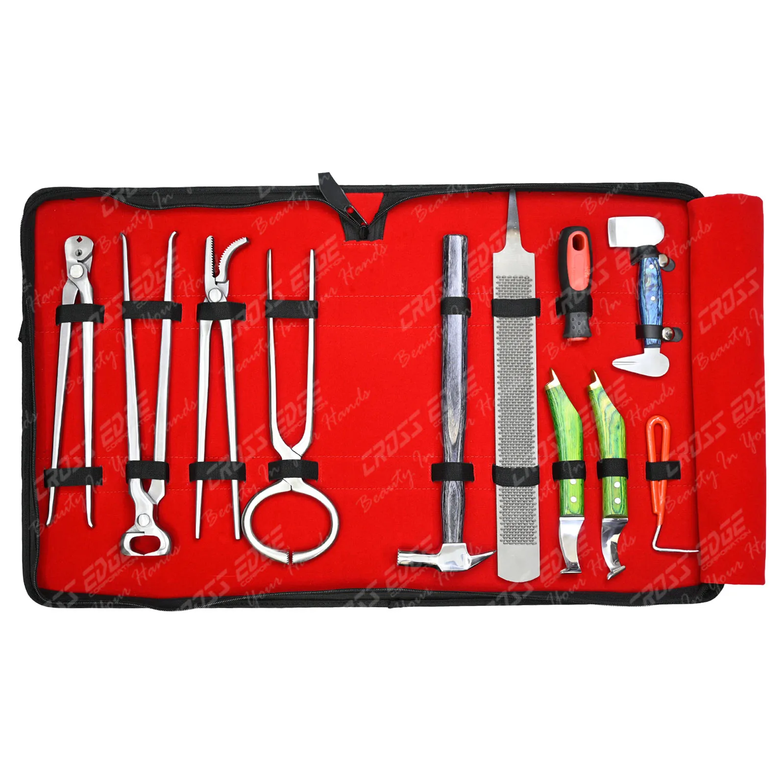 Kit 25 Pièces Maréchal-Ferrant – Outils Acier – Pince, Râpe, Couteau…