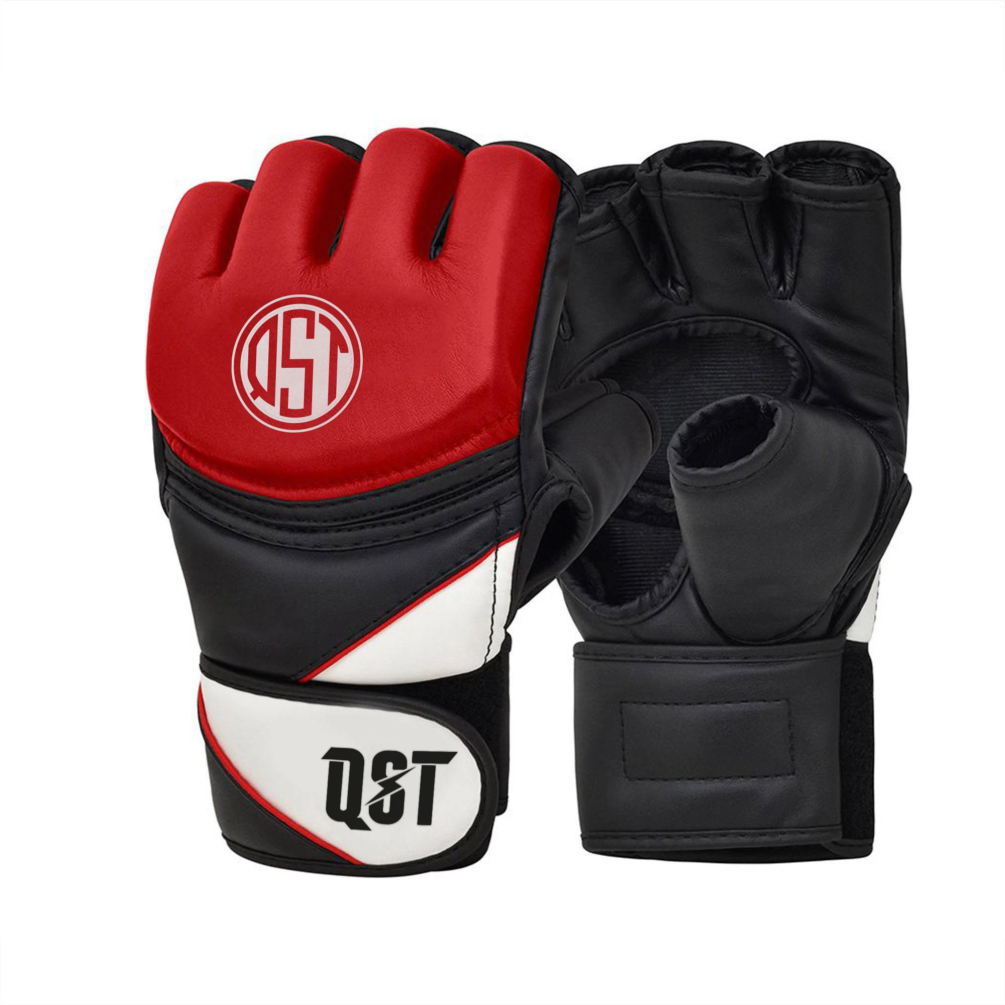 New Arrival Half-Finger Custom Grappling MMA Gloves Leather Sand Bag Punching Gloves UFC Fighting Muay Thai Training Gloves