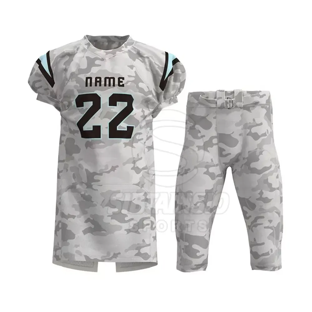 Camo Sublimated American Football Uniform - Customize & Buy