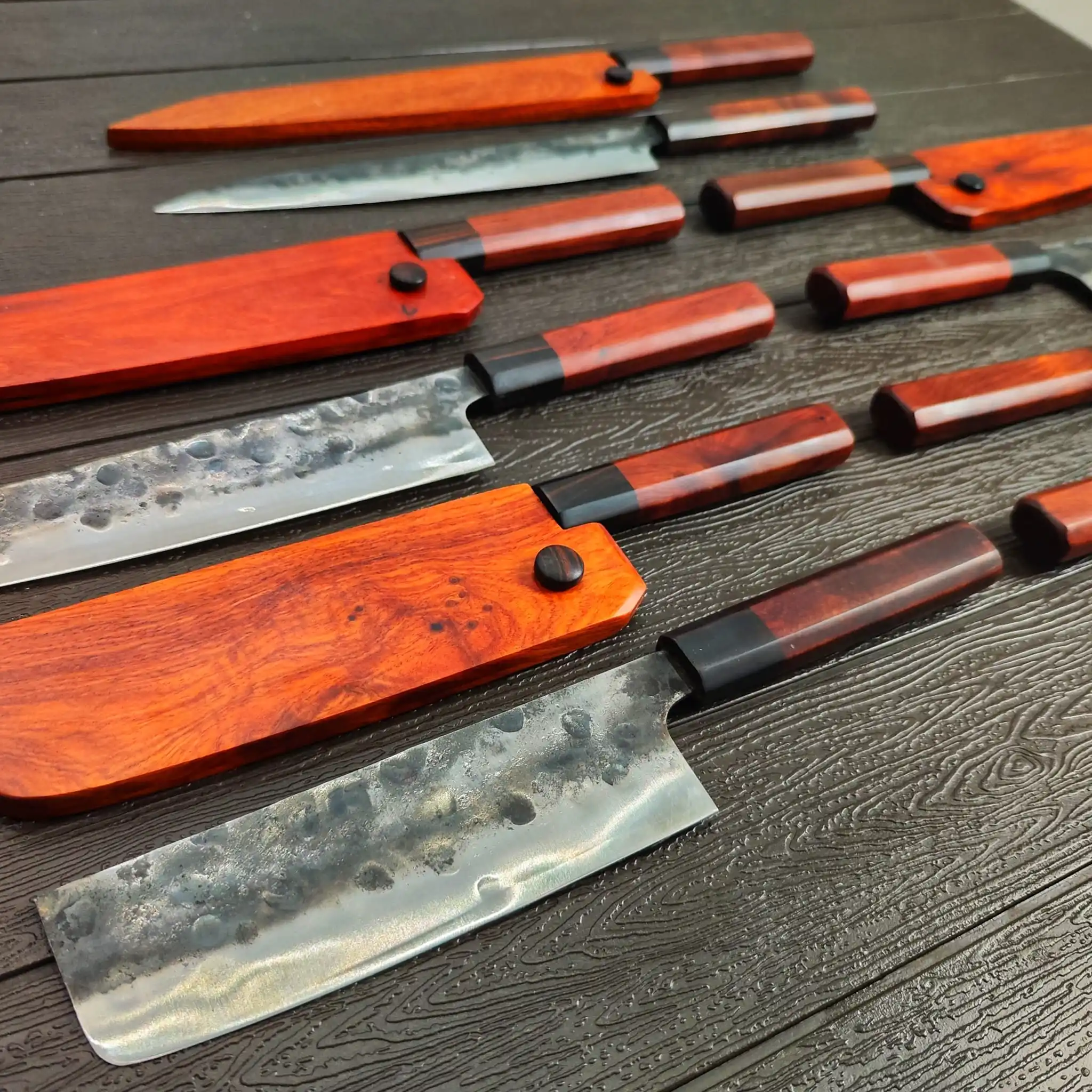 Dao Vua New Series V3 52100 Hammered Knives Hand Carbon Steel