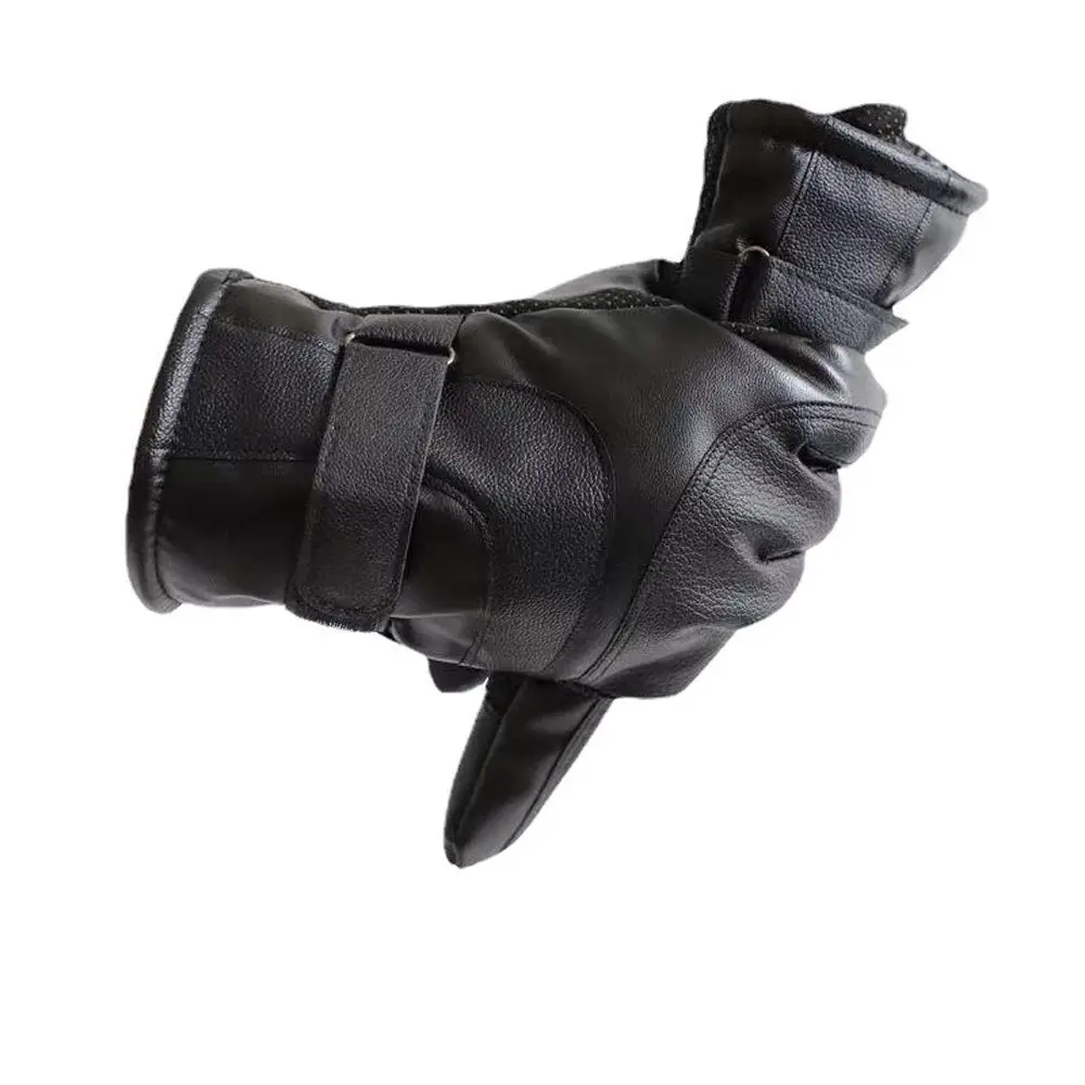 Искусственная кожа экран вождения теплые зимние перчатки в Корейском стиле варежки мужские черные перчатки