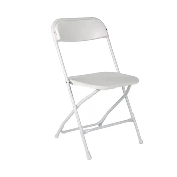 White Outdoor Plastic Folding Chair