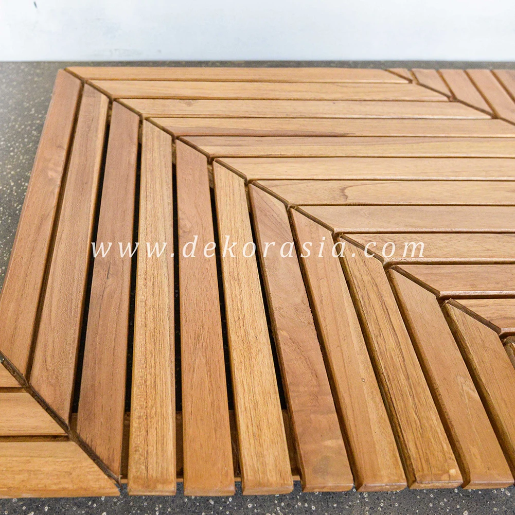 Teak Shower Mat With Rubber Feet,Antislip Floor Bath Mats Bathroom Mat