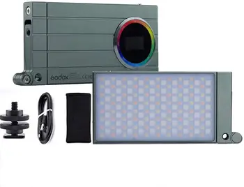 Godox M1 RGB(Green Body) Mini Creative Light,2500k-8500k Adjustable,CRI97 TLCT 97 RGB 0-360 Full Color,Music  Light detail image