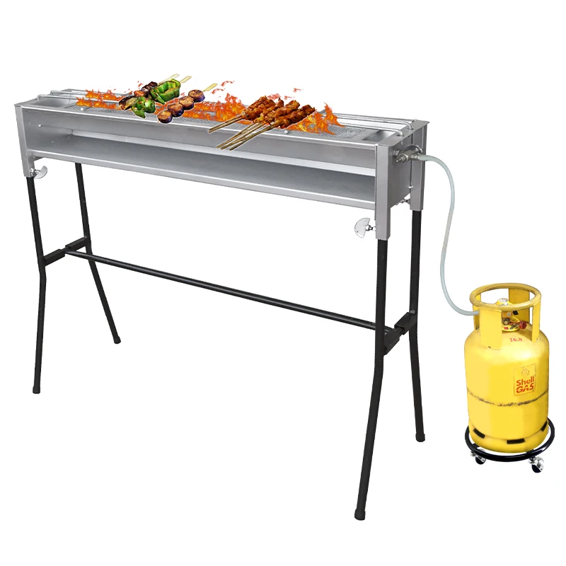 Ultimate Convenience Big Size Gas Satay Bbq Grill With Stand Satay 009