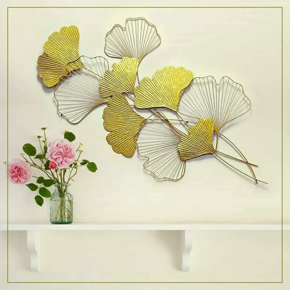 Elegant Metal Floral Wall Mounted Hanging For Home And Office Wall ...