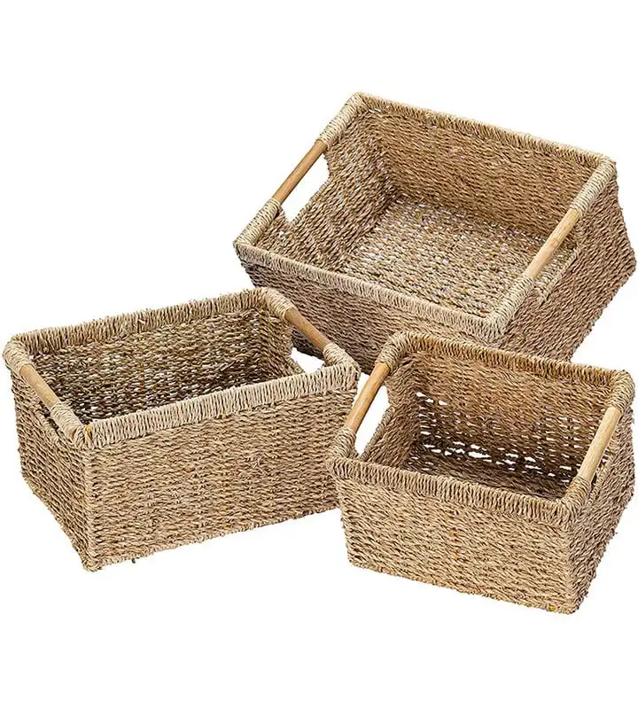 Top selected wholesale large seagrass wicker basket rectangular for