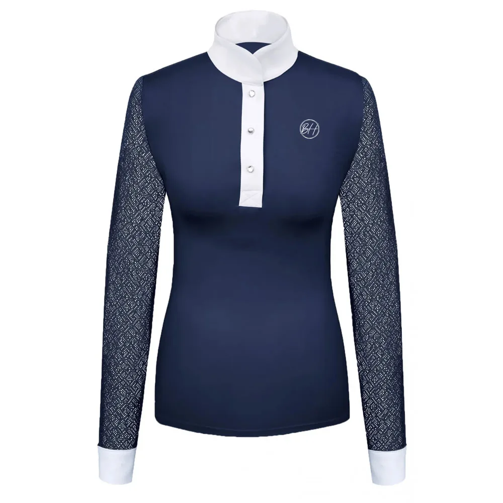 Hot Sale Horse Riding Clothing Female Outdoor Long Sleeve Zip Up Base Layer Equestrian Apparel