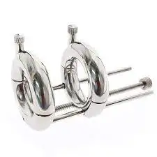 Steel Bdsm Cbt Adjustable Ball Stretcher Buy Ball Stretcher With Two Elliptical Ball Bruiser