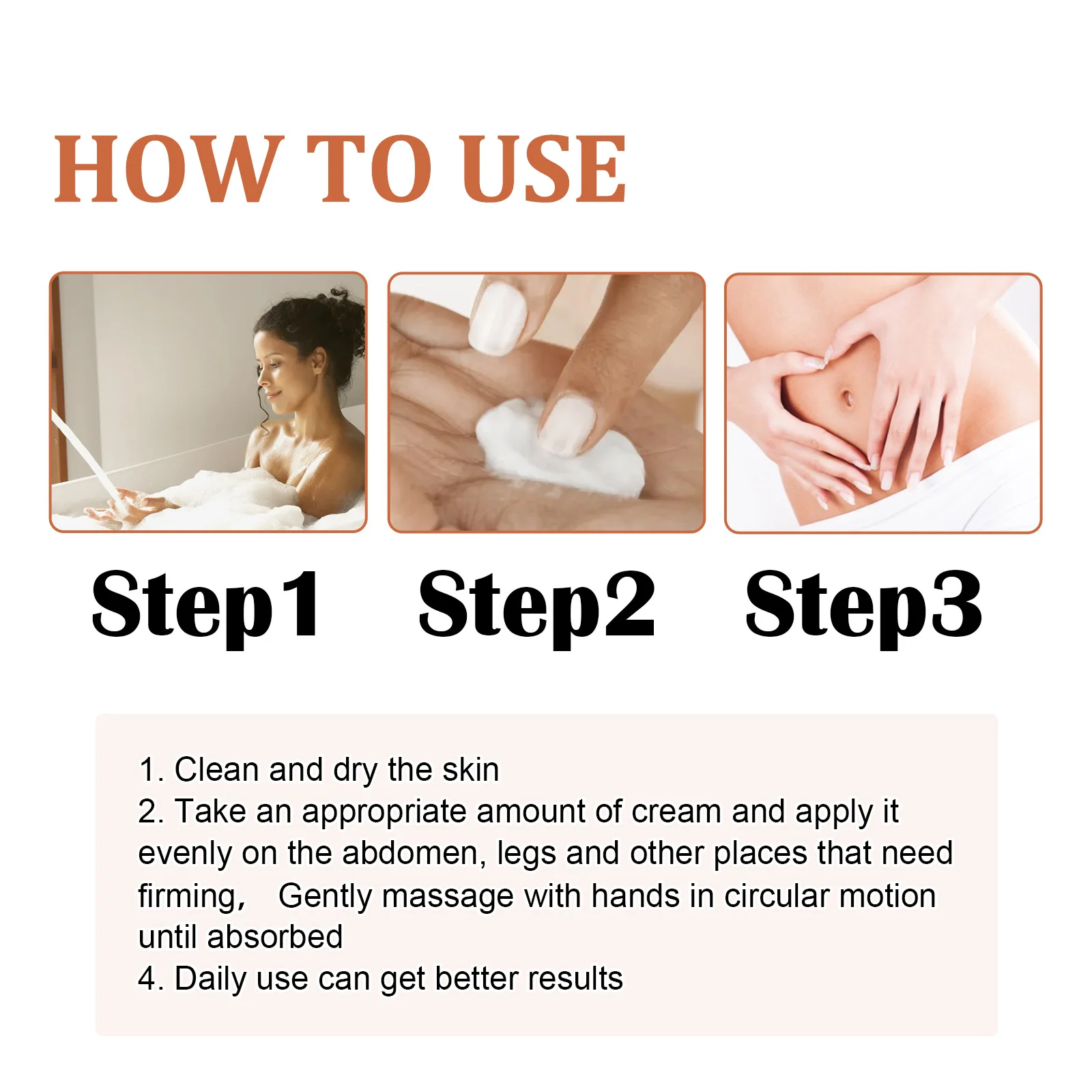 Best Selling Vegan Frmula Mild and Non-Irritating Fast Acting Smooth Skin Stretch Mark Repair Cream