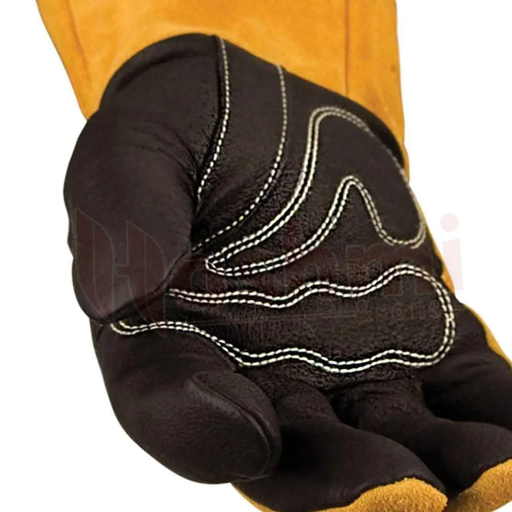 Oem Leather Welding Gloves Heat Resistant Cowhide Welding Gloves Work