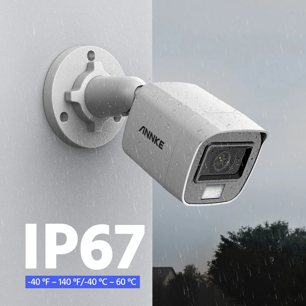 ANNKE 3K TVI Dual Light Security Camera Weatherproof Audio