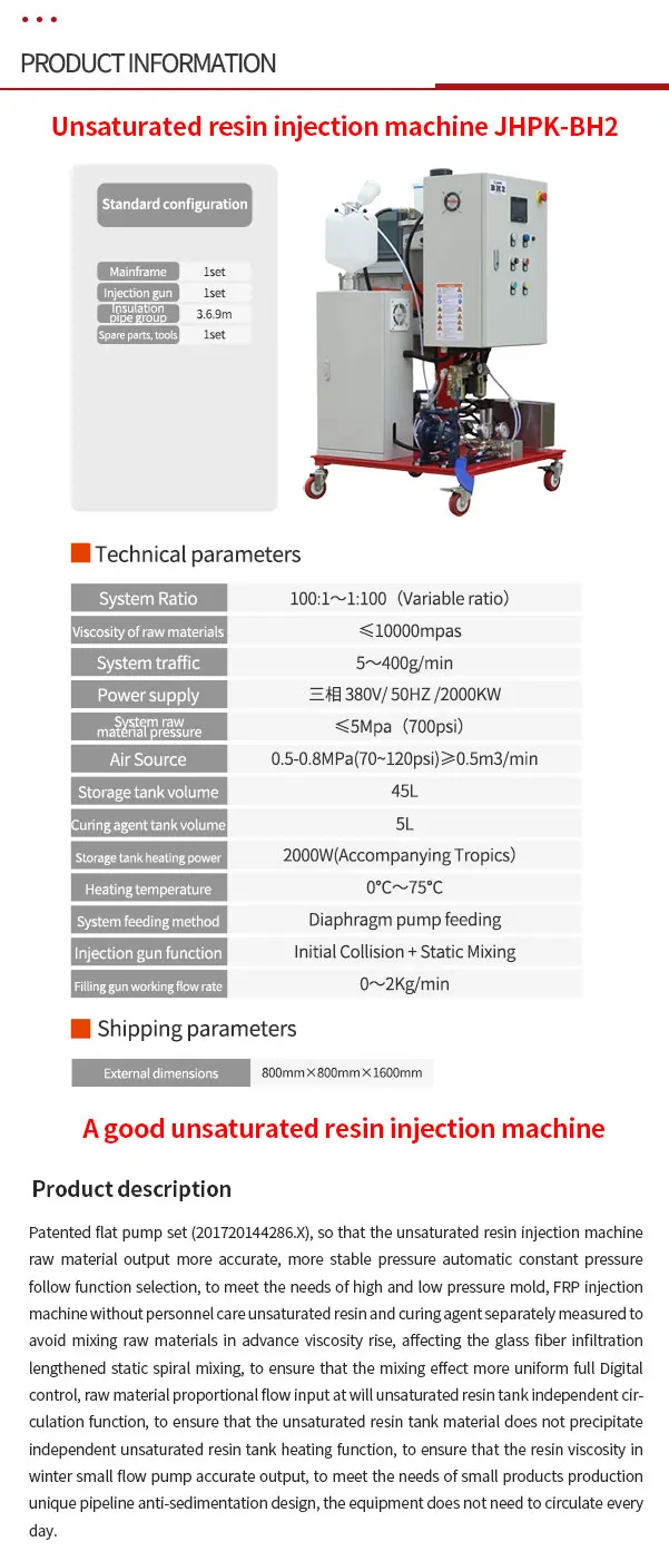 Unsaturated Resin FRP Injection Machine - High Productivity