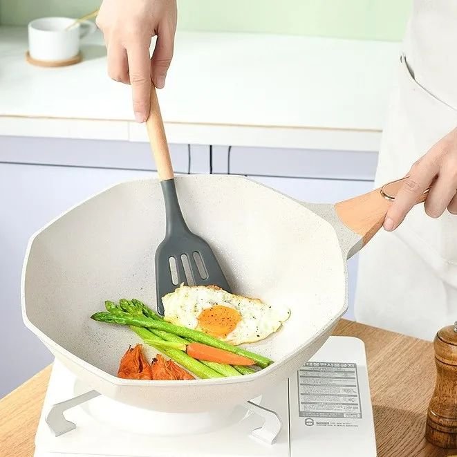 Медицинский камень восьмиугольная форма антипригарная домашняя сковорода многофункциональная переносная кухонная