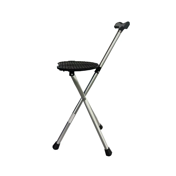 Portable folding cane chair los bastones silla baston plegable asiento ...