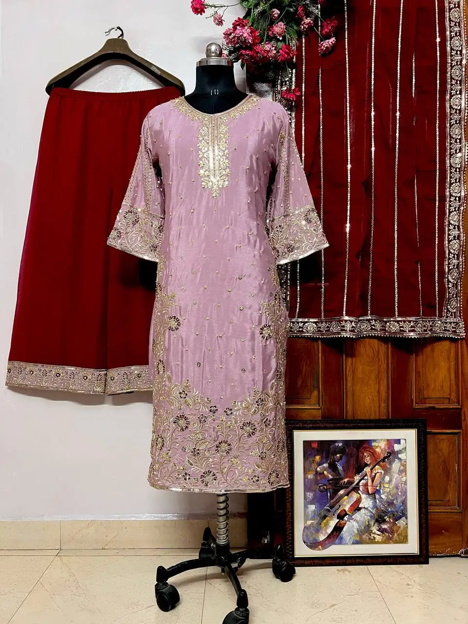 silk punjabi dress material Designer Punjabi Suit Dress Material - Silk Blend, Blue, Multiple Sizes | Lightweight, Shrink Resistant, Colorfast, Skin-friendly, Zari Work at Best Price in Surat