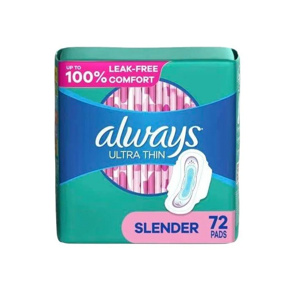 Always Maxi Overnight Pads With Wings,Size 4,Overnight,Unscented,48 Ct