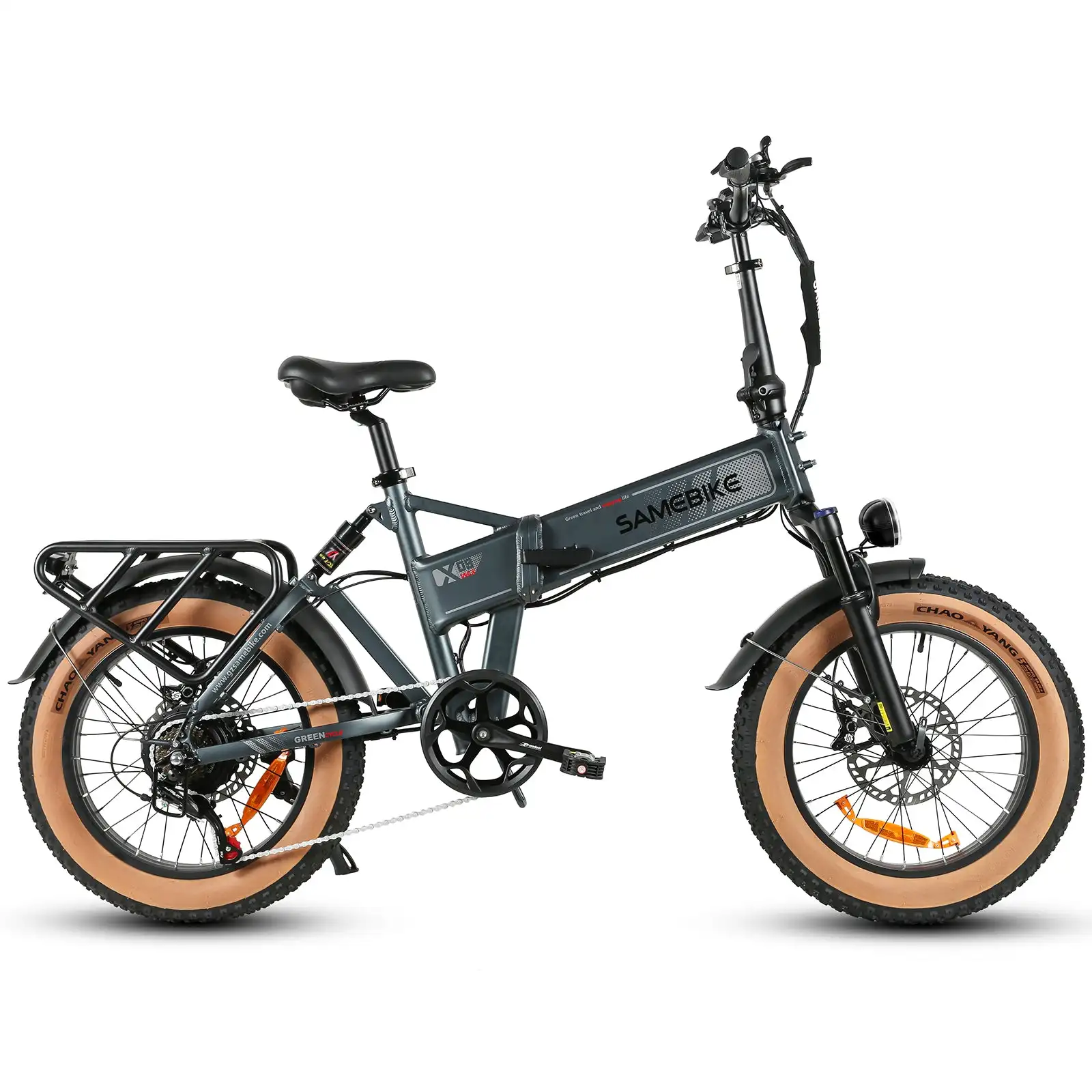 XWLX09-II 1000W Fat Tire Mountain E-Bike with 48v 15ah Battery Dual Suspension