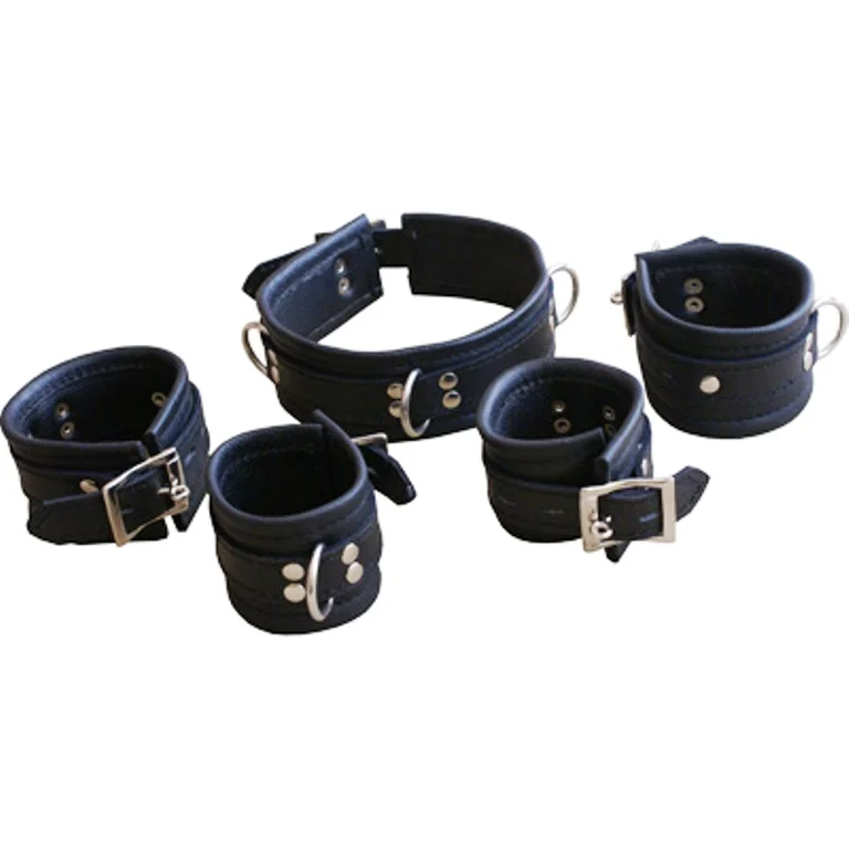 HMB-403A LEATHER BRACELET CUFFS WRIST BANDS WRISTBAND GOTHIC STYLE CUFF BONDAGE BDSM FASHION