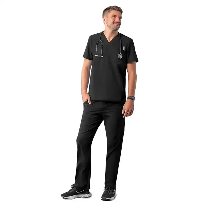 Premium Uniforms Men's Custom Color Scrub Suit Uniform Men Joggers Infinity Trs Fabric Traje Clinic Medical Nursing Scrubs Sets