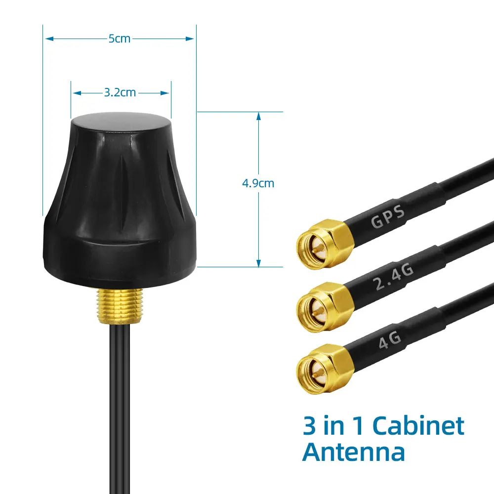 Factory Omni Directional Waterproof Screw Mount 3 In 1 Combined Antenna Outdoor Gps Wifi 4g Lte