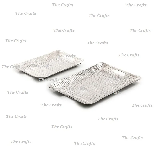 Latest Design Aluminium Gold Color Serving Tray With Prime Quality Customized Size and Shape Food Tray